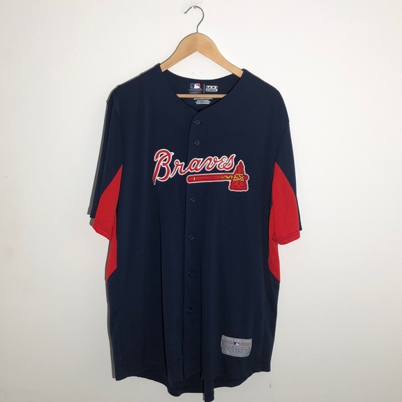 BRAVES button down jersey.(Genuine Merchandise). - Picture 2 of 7